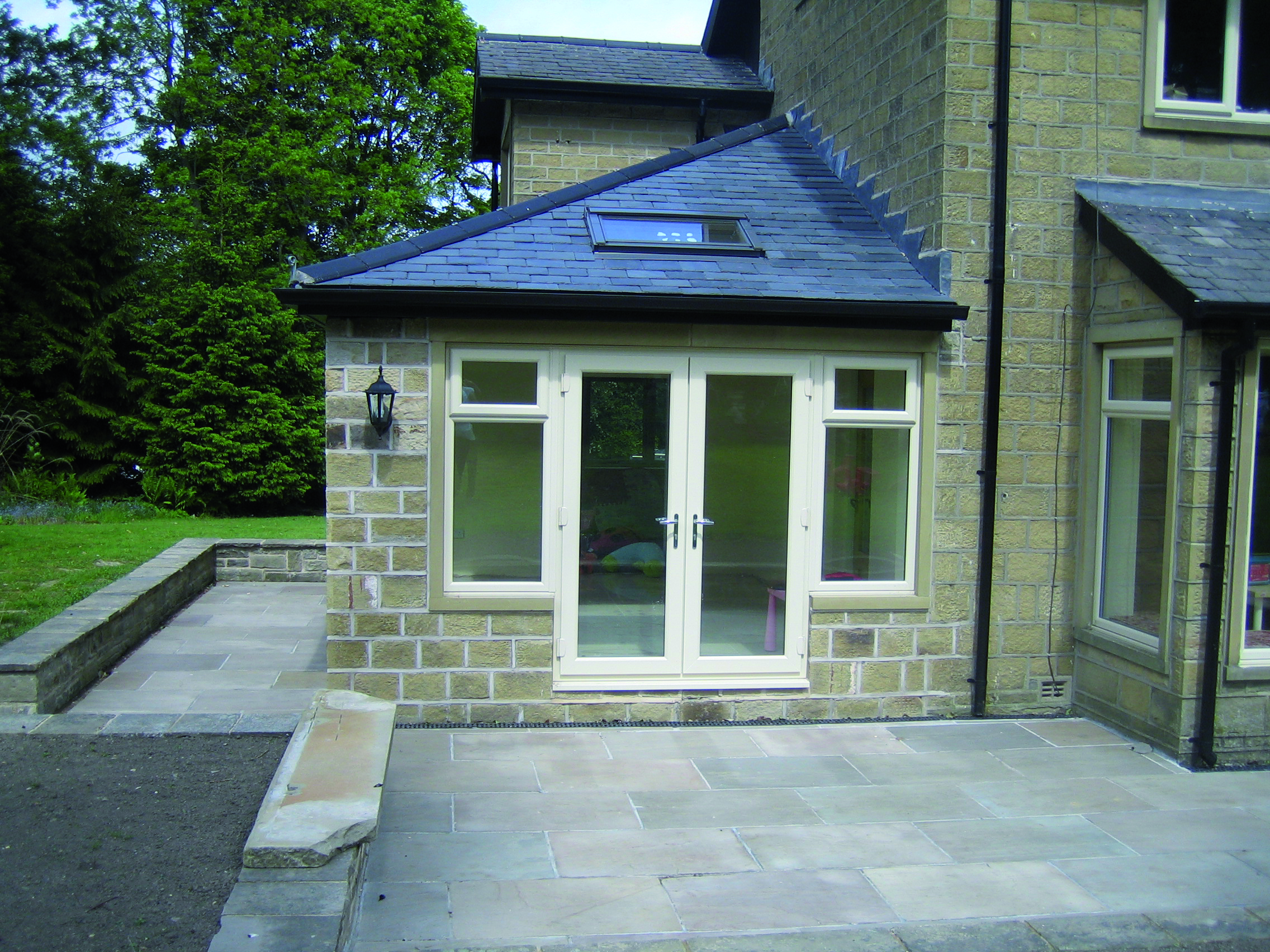 cream french doors