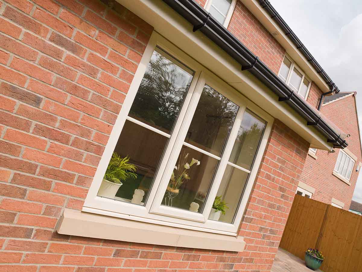 cream casement window