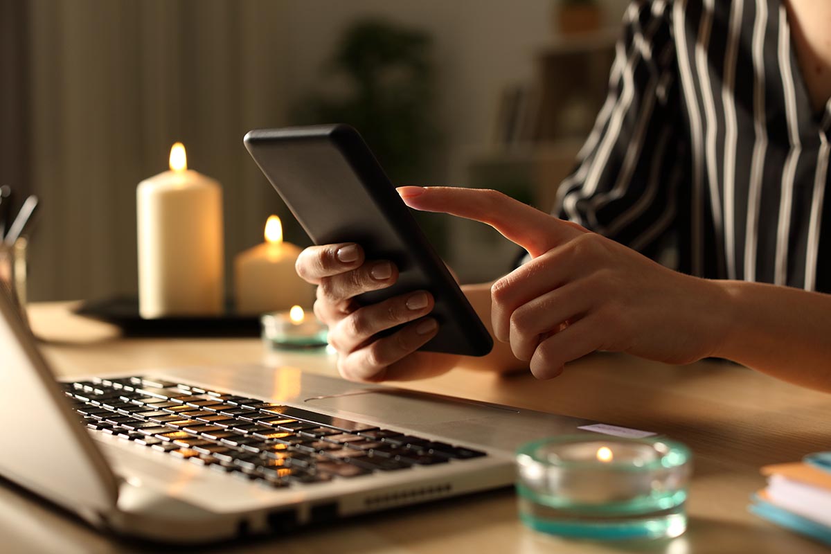 iphone and laptop