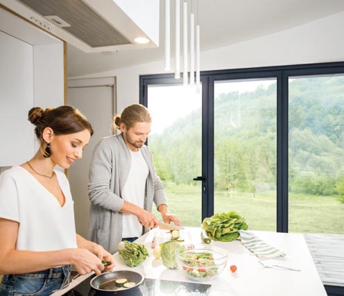 couple in kitchen