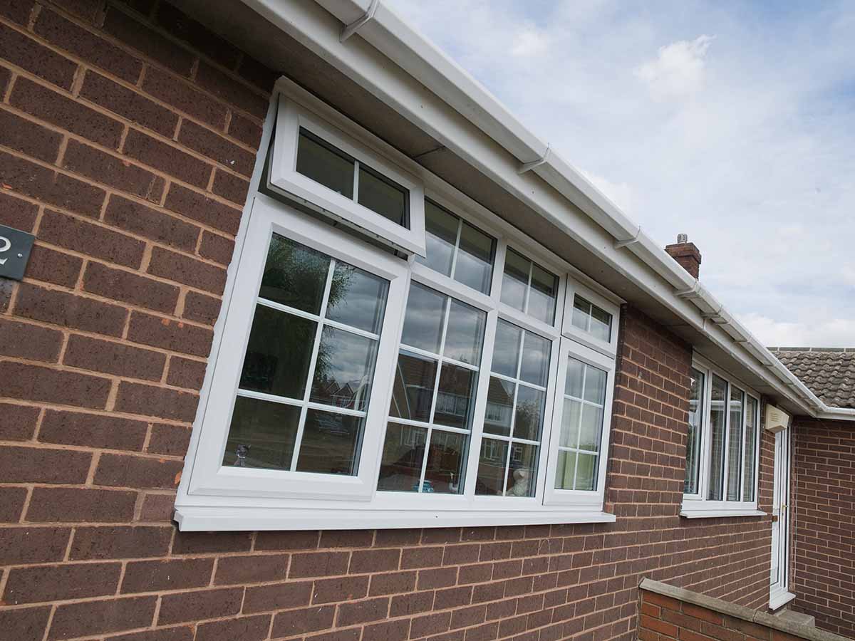 white casement window