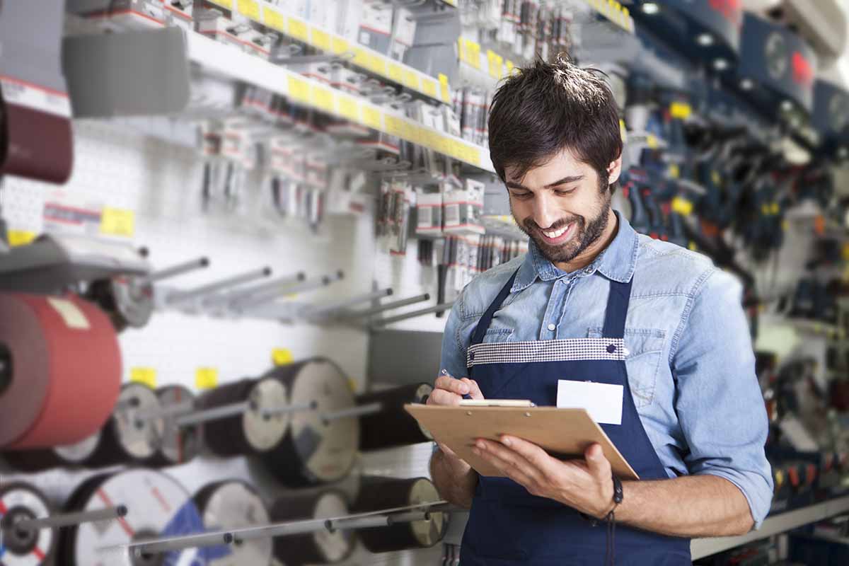 working in warehouse